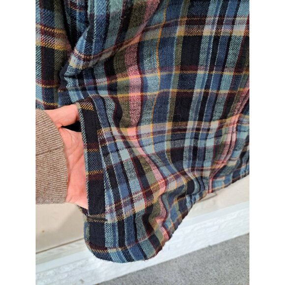 Vtg L.L.Bean XL Unisex Grunge Plaid Fleece-Lined Zip Hoodie Jacket Gorpcore - Picture 5 of 11